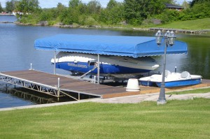 Towered boat lift