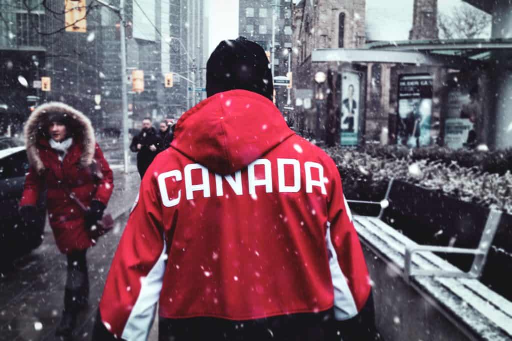 Man walking in Toronto